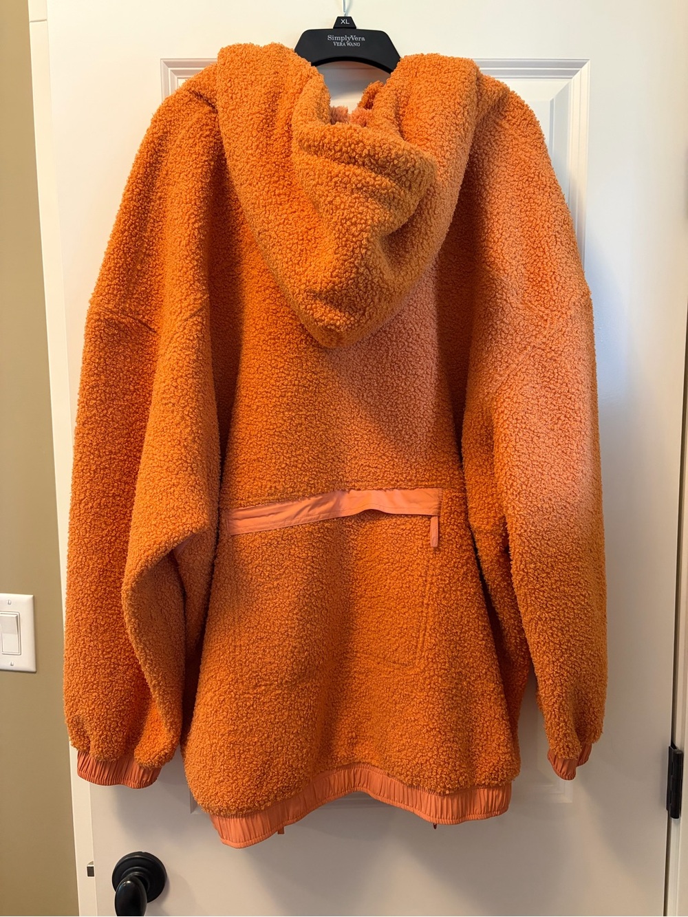 FP Movement by Free People Fuzzy Was She Fleece Pullover Jacket in Orange - Picture 8 of 9